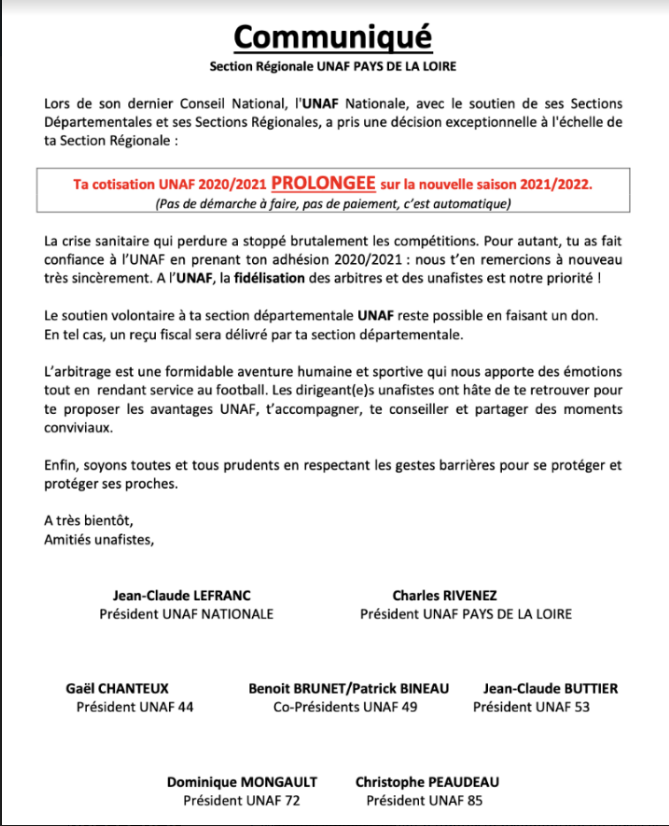 Prolongation adhésion